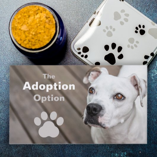 Rettung des weißen Hundes oder Veterinär Visitenkarte