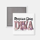 Rettung Dog DIVA Magnet (Vorderseite/Rückseite)