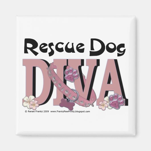 Rettung Dog DIVA Magnet (Vorne)