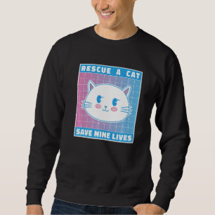 Rettung einer Katze Rettend neun lebende Katzen Be Sweatshirt