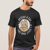 Rettung einer Katze Rettend neun lebende Katzen Be T-Shirt (Vorderseite)