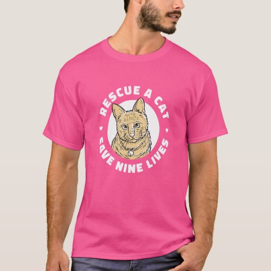 Rettung einer Katze Rettend neun lebende Katzen Be T-Shirt (Vorderseite)