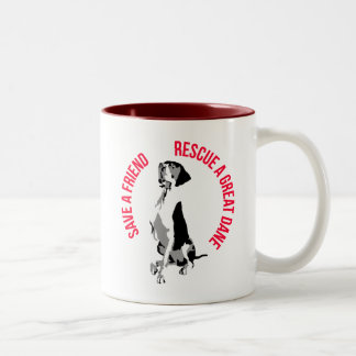 Rettung eines großen Todes Zweifarbige Tasse
