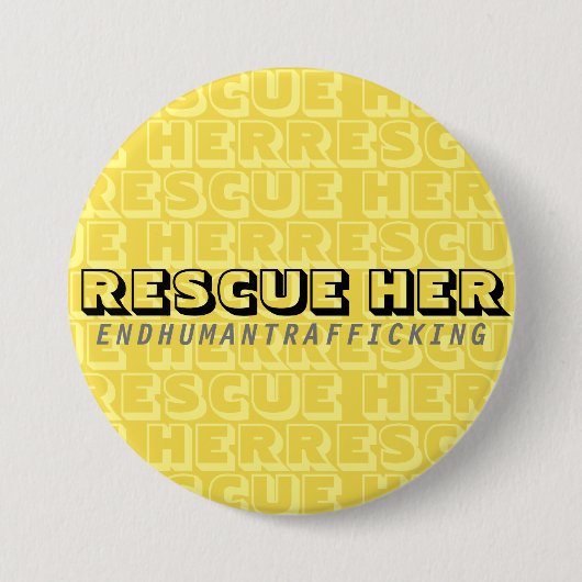Rettung: Ende des Menschenhandels mit Gelb Button (Vorderseite)
