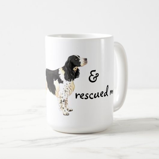Rettung English Springer Spaniel Kaffeetasse (VorderseiteRechts)