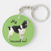 Rettung English Springer Spaniel Schlüsselanhänger (Rückseite)