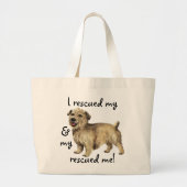 Rettung Glen von Imaal Terrier Large Tote Bag Jumbo Stoffbeutel (Vorne)
