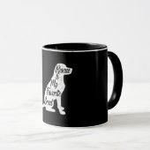 Rettung Hund Favoritenzucht Silhouette Tasse (VorderseiteRechts)