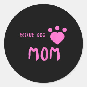 Rettung Hund Mama Niedlich Rescue Hund Runder Aufkleber