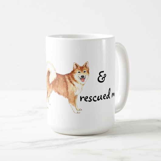 Rettung Isländisch Sheepdog Kaffeetasse (VorderseiteRechts)