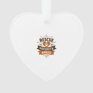 Rettung ist meine Lieblingsrasse Vintage Hundeadop Ornament