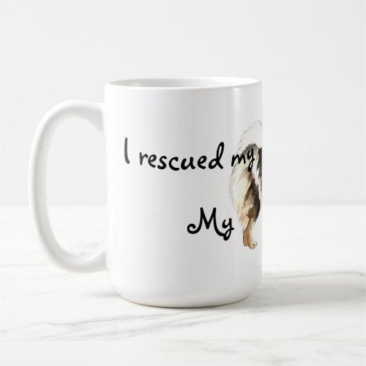 Rettung Keeshond Kaffeetasse (Links)
