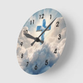 Rettung, Kreuz in den Wolken, Runde Wanduhr (Winkel)