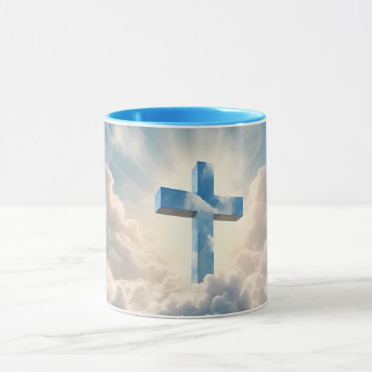 Rettung, Kreuz in den Wolken, Tasse (Zentrum)