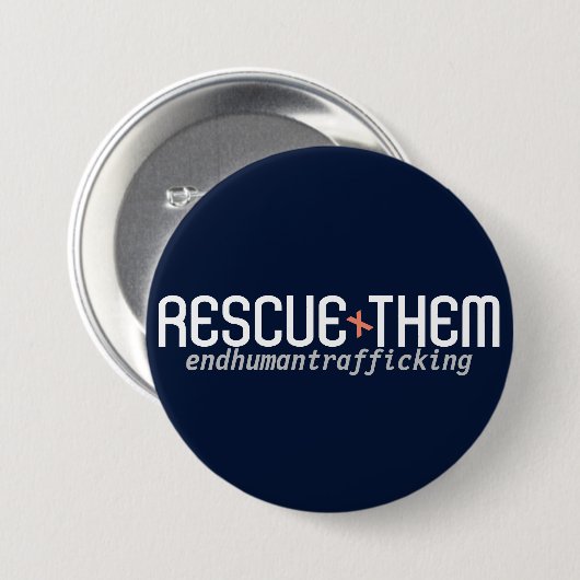 Rettung: Menschenhandel Button (Vorne & Hinten)