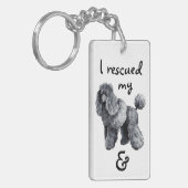 Rettung-Miniatur-Poodle Schlüsselanhänger (Vorderseite links)