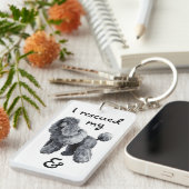Rettung-Miniatur-Poodle Schlüsselanhänger (Vorderseite rechts)
