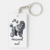 Rettung-Miniatur-Poodle Schlüsselanhänger (Rückseite)