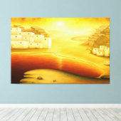 "Rettung" - Naher Osten, Orient Sonnenuntergangsma Leinwanddruck (Insitu (Holzboden))