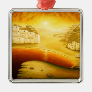 "Rettung" - Naher Osten, Orient Sonnenuntergangsma Ornament Aus Metall
