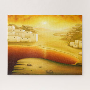 "Rettung" - Naher Osten, Orient Sonnenuntergangsma Puzzle