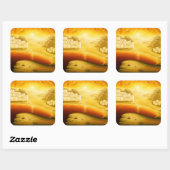 "Rettung" - Naher Osten, Orient Sonnenuntergangsma Quadratischer Aufkleber (Blatt)