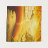 "Rettung" - Naher Osten, Orient Sonnenuntergangsma Wandteppich (Vorderseite (Horizontal))