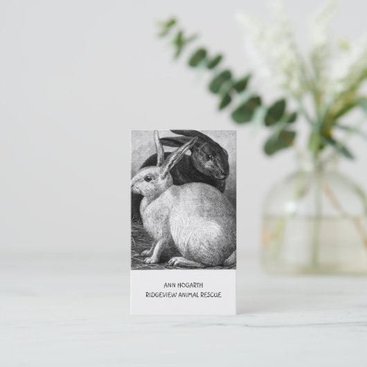 Rettung oder Unterbringung von Tieren Visitenkarte (Stehend Vorderseite)