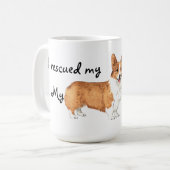 Rettung Pembroke Welsh Corgi Kaffeetasse (Vorderseite Links)