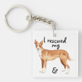 Rettung Portugiesisch Podengo Schlüsselanhänger (Vorderseite)
