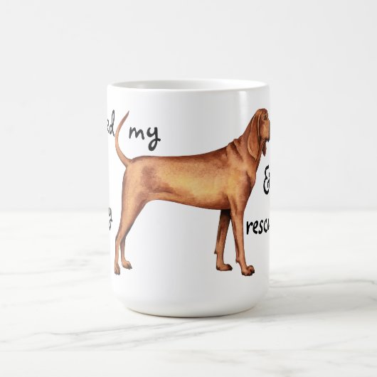 Rettung Redbone Coonhound Kaffeetasse (Mittel)