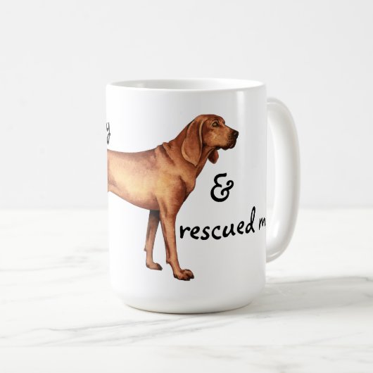 Rettung Redbone Coonhound Kaffeetasse (VorderseiteRechts)