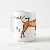 Rettung Redbone Coonhound Kaffeetasse (Vorderseite Links)