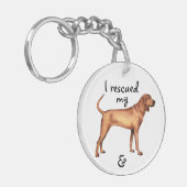 Rettung Redbone Coonhound Schlüsselanhänger (Vorderseite links)