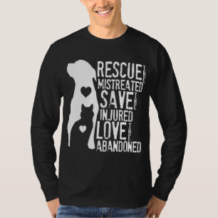 Rettung Rettend Liebe Tierrettung Hund Lover Katze T-Shirt
