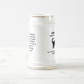 Rettung schwarzer Hunde Stein Bierglas (Mittel)