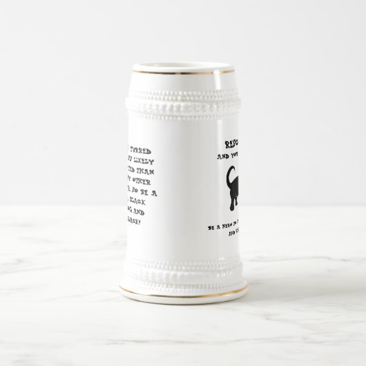 Rettung schwarzer Hunde Stein Bierglas (Mittel)