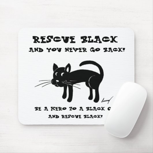 Rettung schwarzer Katzen Mousepad (Mit Mouse)