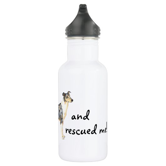 Rettung Smooth Collie Edelstahlflasche (Rechts)