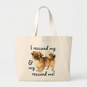 Rettung Tibetan Spaniel Jumbo Stoffbeutel