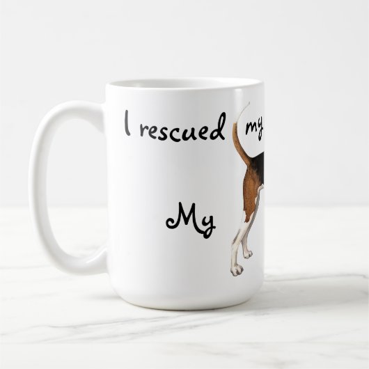 Rettung Treeing WandererCoonhound Kaffeetasse (Links)
