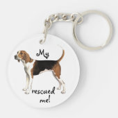 Rettung Treeing WandererCoonhound Schlüsselanhänger (Rückseite)