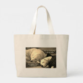 Rettung von Hunden Große Tote Tasche (Rückseite)