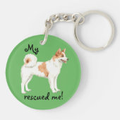 Rettung von Norrbottenspets Schlüsselanhänger (Rückseite)