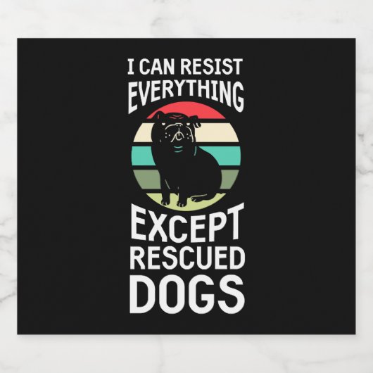 Rettung von Tieren Schaumweinetikett (Einzelnes Label)