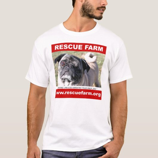 Rettungs-Bauernhof-Mops-Shirt T-Shirt (Vorderseite)