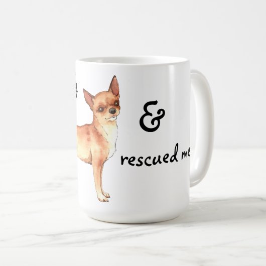 Rettungs-Chihuahua Kaffeetasse (VorderseiteRechts)