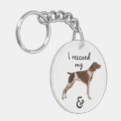 Rettungs-deutscher kurzhaariger Zeiger Schlüsselanhänger (Vorderseite links)