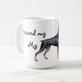 Rettungs-DobermannPinscher Kaffeetasse (Vorderseite Links)