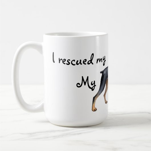 Rettungs-DobermannPinscher Kaffeetasse (Links)